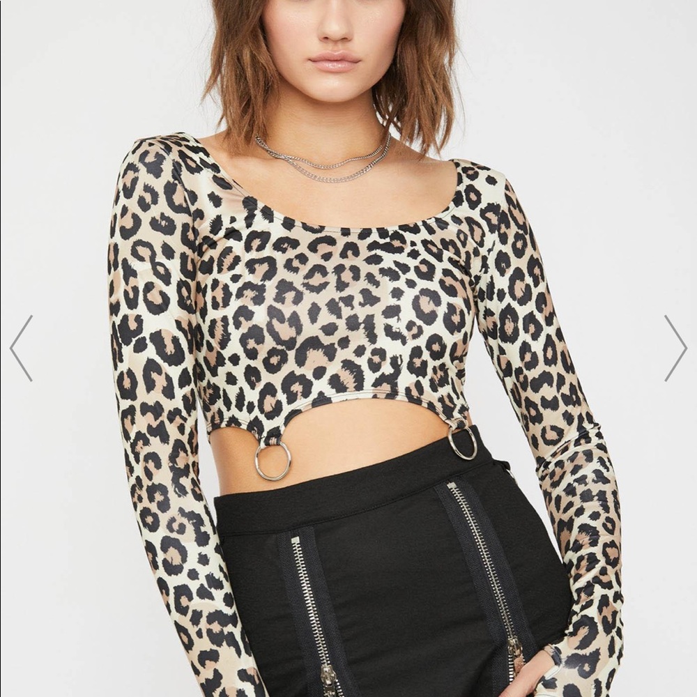 NEW🔥🐯Dolls Kill Current Mood Leopard shirt